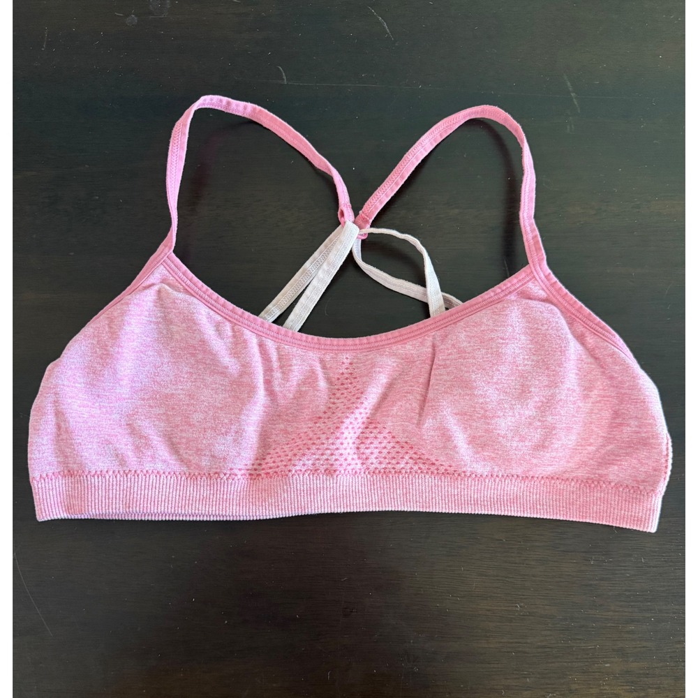 Hanes Sports Bra Girls Large Heathered Cross back‎ Activewear Bra